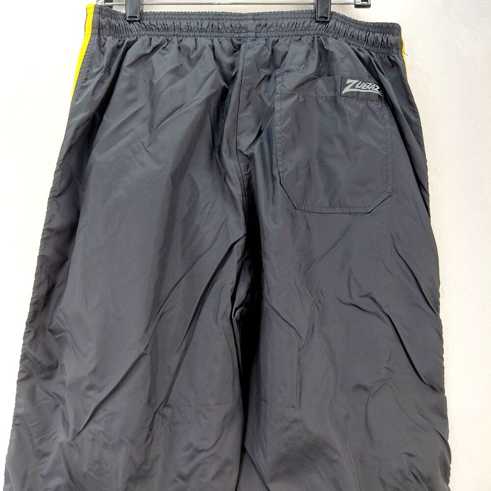 VTG Minnesota Gopher Zubaz Track Sweatpants Men L Black Nylon Spellout Ankle Zip - Picture 7 of 11